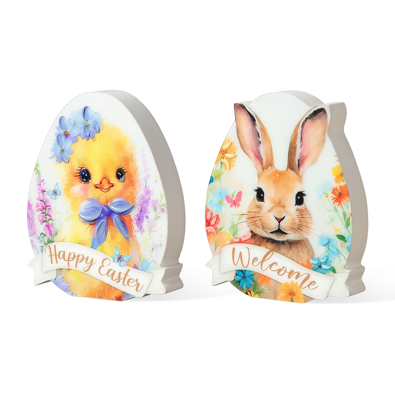 Glitzhome® 6" Easter Egg Chick Table Décor Set